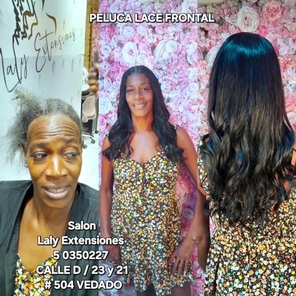 Peluca lace frontal de 250 usd's foto | Laly Extensiones |  BizneCubano