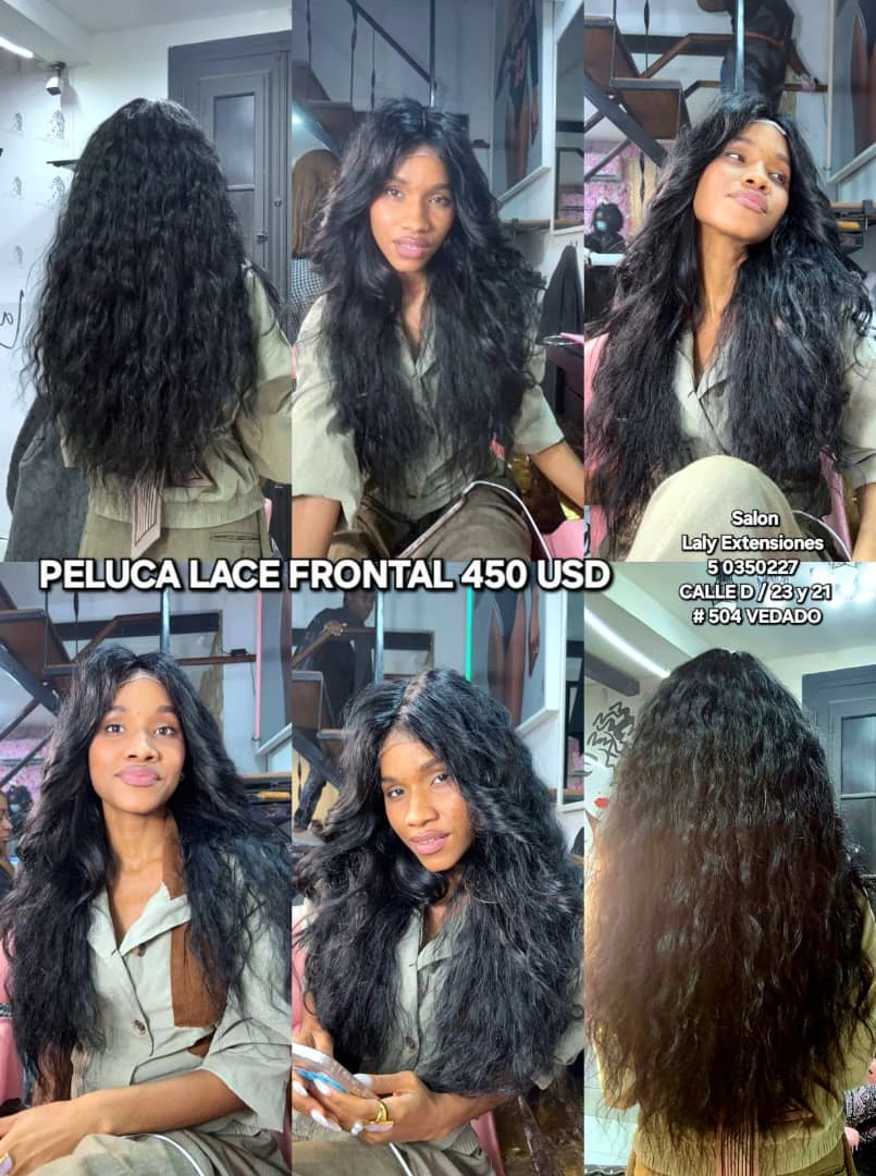 Peluca lace frontal de 450 USD's foto | Laly Extensiones |  BizneCubano
