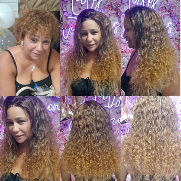 💫 Peluca Lace Frontal Rizada Rubio Miel – Cambio Total con Luz y Estilo's foto | Laly Extensiones |  BizneCubano