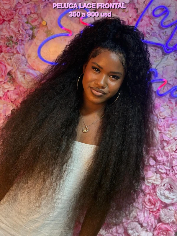 ⭐ Peluca Lace Frontal Kinky Natural ⭐'s foto | Laly Extensiones |  BizneCubano